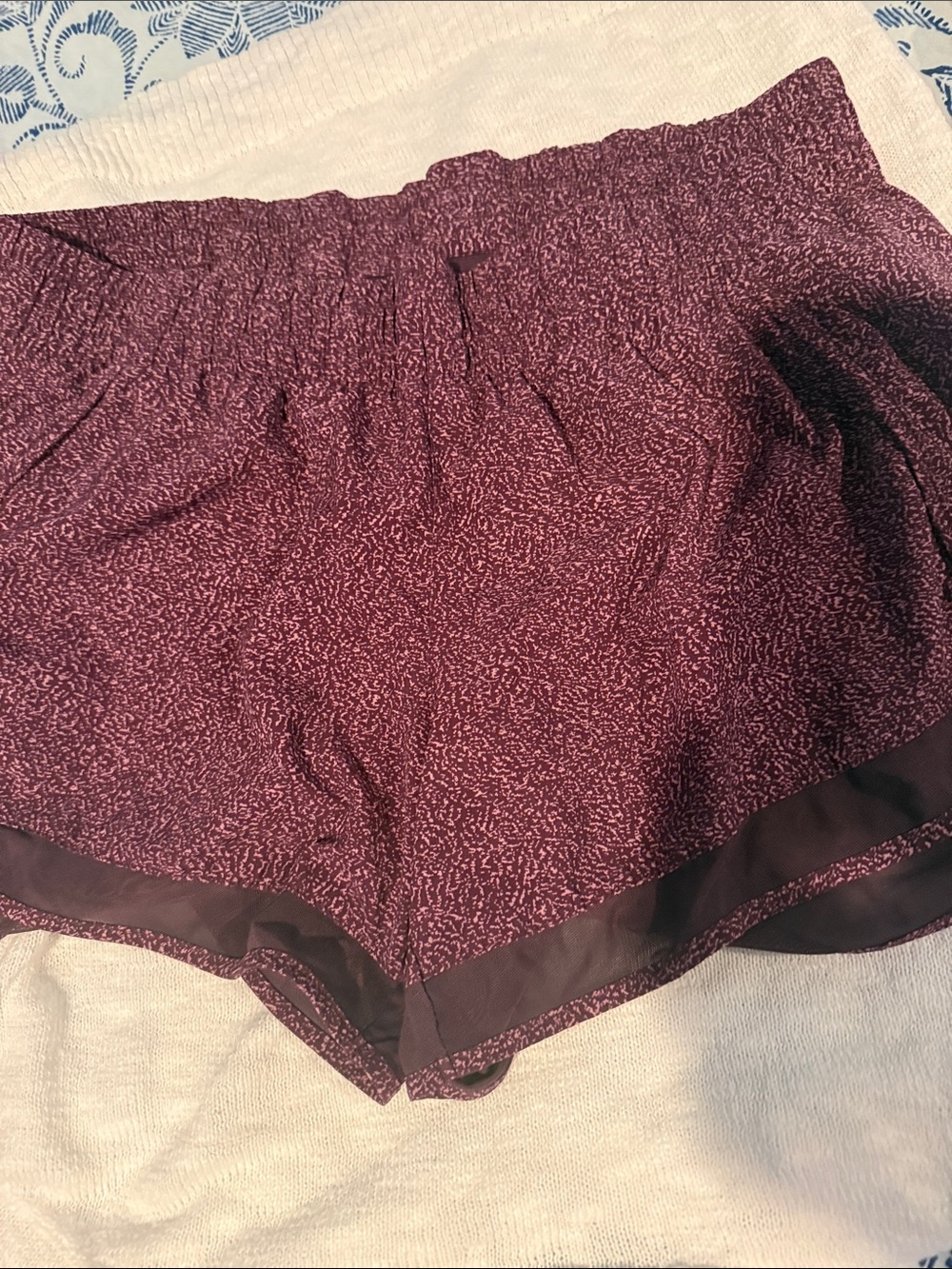 Athleta Plum Printed Racerback Run Singlet